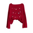 thumbnail image 5 of My Items Talove Long Sleeve Shirts for Women Funny Graphic Sweatshirt Fall Fashion Must Haves Tunic Fashion Clothes Womens Tops Long Sleeve Dressy Christmas Shirts, 5 of 6
