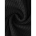 thumbnail image 5 of INSPIRE CHIC Womens Zipper Robes Front Open Knit Short Bathrobe Collarless House Coat with Pockets Soft Nightgown M Black, 5 of 6