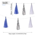 thumbnail image 2 of Uxcell 30Pcs Dark Blue,White,Silver Tassel Garland Banner w Rope for Wedding Birthday Party Decoration, 2 of 4