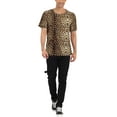 thumbnail image 2 of Lars Amadeus Men's Short Sleeves Round Neck Leopard Prints T-shirt, 2 of 6