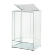 REPTI ZOO Reptile Tempered Glass Terrarium, Tall Medium 24Lx18Dx36H; Easy Assembly