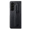 thumbnail image 6 of ELEHOLD for Samsung Galaxy Z Fold5 Luxury Leather Case,Premium Leather Slim Lightweight with Pen Slot Stylus Pen Included Shockproof Anti-Fingerprint Case for Samsung Z Fold5 2023, Black, 6 of 9