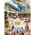 thumbnail image 5 of Turquoise Ombre Table Cloth, Modern Geometric Moire Abstract Art Waterproof Tablecloth for Square Tables, Reusable Washable Fabric Table Cover for Restaurant Kitchen Dining Tables 60"x60", 5 of 6