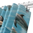 thumbnail image 5 of Dolphin Waterproof Printed Shower Curtain Set with Hooks for Bathroom Decoration, 5 of 5