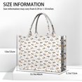 thumbnail image 3 of Large Capacity Tote Bag,White Buffalo Pattern Handbag Fashion Luxury Tote Bag,15.7"x13"x 5.1" Inches,Laptop Compatible, 3 of 6