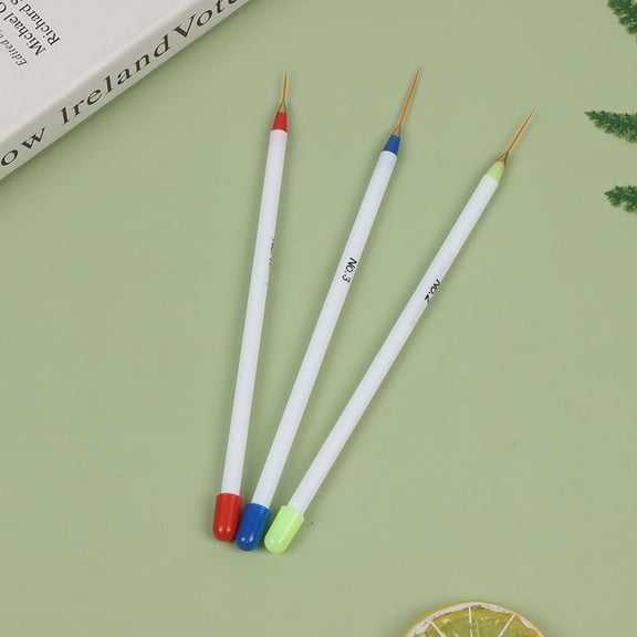 3PcsSet Nail Art Liner Brush Ultra-thin Line Drawing Pen Manicure Tool Soft H WA
