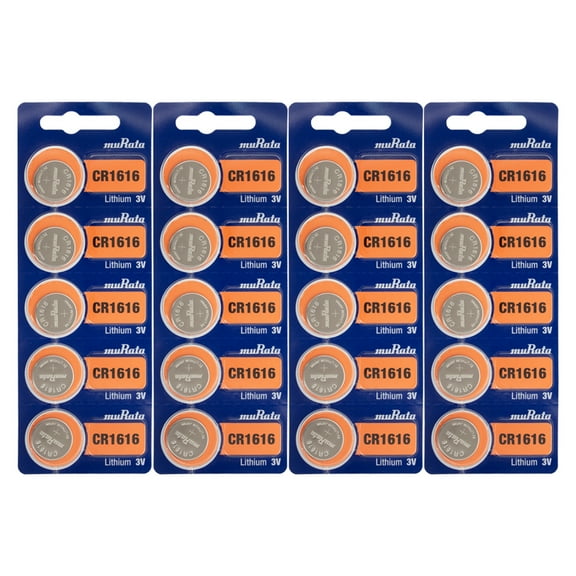 Murata 20x CR1616 BR1616 CR 1616 - 3V Lithium Button Cell Battery Batteries