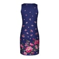 thumbnail image 5 of asdoklhq Plus Size Dresses for Women,Women's Casual Summer Tank Sleeveless Knee Length Pleated Sun Dresses With Poket Print Dress, 5 of 5