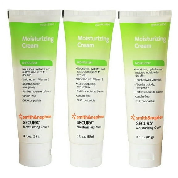 Smith & Nephew 59431900 Secura Moisturizing Cream 3 oz Tube - Pack of 3