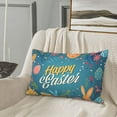 thumbnail image 5 of Goofa Happy Easter Pattern Pillow Case – Plush & Soft Cushion Cover, Hypoallergenic Throw Pillow Case for Comfortable Sleep with Envelope Closure-16"x24", 5 of 6