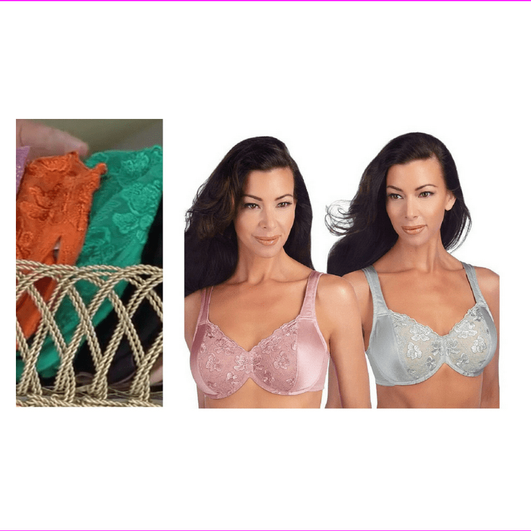 Breezies 2pk Lace Eclipse Underwire Bras with UltimAir, Spicy/Emerald, 34C  