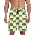 thumbnail image 3 of Lsque Turtle On Skateboard Mens Sleep Pajama Shorts,Short Pajama Pants, Cotton Ultra-Soft Knit-X-Large, 3 of 9
