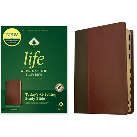 NLT Life Application Study Bible (Third Edition) (RL)-Brown/Tan LeatherLike Indexed