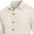 thumbnail image 3 of Fnnxeal Mens Button Down Shirt, Collared Corduroy Casual Long Sleeve Long Sleeve White Button Up Shirt for Men Size M, 3 of 5