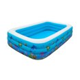 thumbnail image 1 of Durable piscina de natación para la familia Rectangular inflable sobre el piscina de natación para la edad 3 bebés adultos juguete de agua - 262x175x60cm Los 262x175x60cm Sunnimix Piscina inflable de natación, 1 of 8