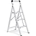 thumbnail image 3 of APEXCHASER 3 Step Ladder, Aluminum Lightweight Folding Step Stool with Utility Handle, Anti-Slip Steps Wide Platform for Kitchen, Pantry, Home,Office, 3 of 4