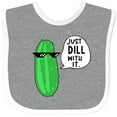 thumbnail image 3 of Inktastic Just Dill with It Chill Dill Pickle in Sunglasses Boys or Girls Baby Bib, 3 of 4