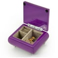 thumbnail image 2 of Vibrant Hi-gloss Lavender (purple) Musical Keepsake Jewelry Box - Too Ra Loo Ra (Irish Lullaby), 2 of 2