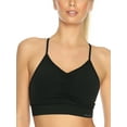 thumbnail image 1 of RELLECIGA Beach Yoga Women's V Neck Ruched Sports Bras Fitness Support Workout Bras, 1 of 5