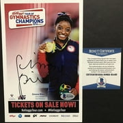 Autographed/Signed Simone Biles Olympic Gymnast 6x8 Gymnastics Rio 2016 Photo Beckett BAS COA