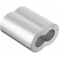 thumbnail image 3 of General Purpose Cable Fixtures, Easy to Use Wire Rope Aluminum Sleeves with Aluminum Crimping Loop Sleeve, Silver Tone (50 Pieces), 3 of 5