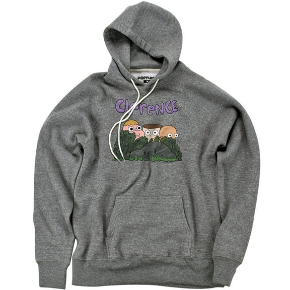 Clarence Gang Unisex Adult Slim Fit Pull-Over Heather Hoodie, Athletic Heather, Small