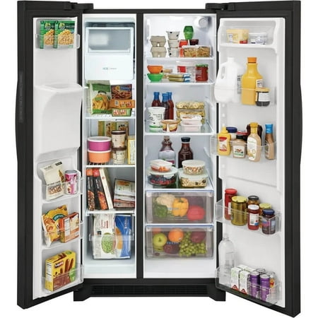 Frigidaire - 25.6 Cu. Ft. Side-by-Side Refrigerator - Black