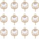 thumbnail image 1 of 10 colgantes cuadrados de latón, cristal y diamantes de imitación con forma de estrella, dorados, con argollas para hacer joyas, pendientes y pulseras., 1 of 6