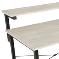 thumbnail image 5 of Castle Place Minimalist 39" Metal Computer Desk With Shelf, Light Grey, 5 of 11