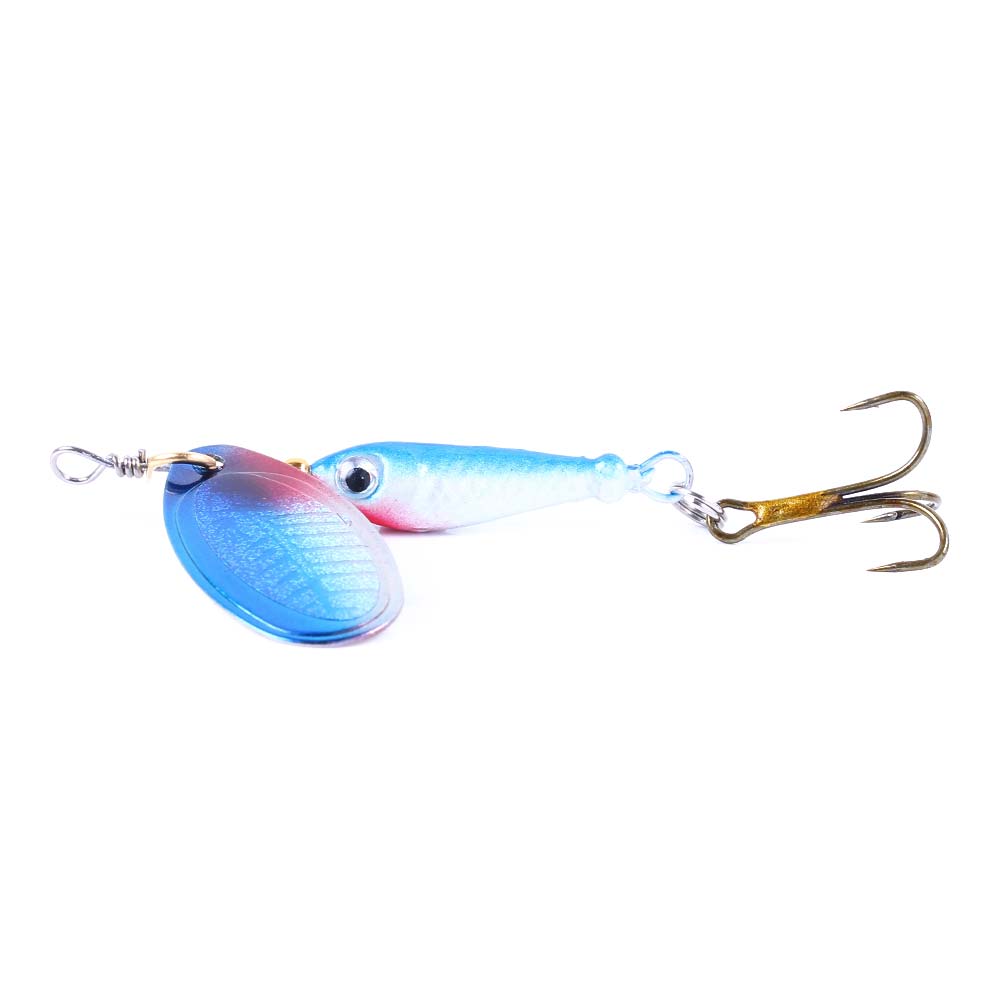 Fishing Lure Spinnerbaits, HENGJIA 10PCS Fishing Lures with Feathered Treble Hooks,Trout Bass Salmon Hard Metal Spinner Baits Kit Rooster Tail Fishing Lures Kits,1/3oz