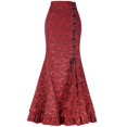 thumbnail image 2 of Falda Midi Y2k victoriana para mujer, falda Retro de cintura alta, temperamento elegante, estilo gótico Steampunk, falda de cola de pez, ropa de fiesta, 2 of 5