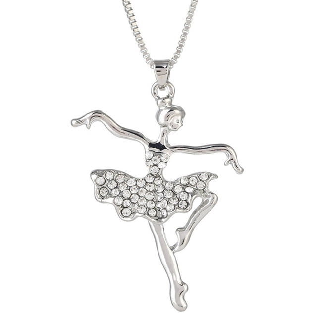 Collier Pendentif Danseuse de Noël pour Fille, Pendentifs de Danseuse de Ballet