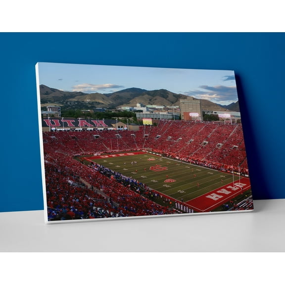 Utah Utes Football Stadium Poster or Canvas Wall Art