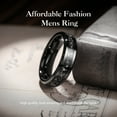 thumbnail image 3 of King Will Mens Black Tungsten Wedding Bands Meteorite Inlay 6mm High Polished Engagement Ring for Couples Promise Ring for Women Comfort Fit Size 8, 3 of 7