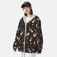 thumbnail image 3 of Kdxio Pirate Skulls Print Women Men Sun Protection UPF 50+ Jackets Zip Up Long Sleeve Hoodie Hiking Lightweight with Pockets, 3 of 7