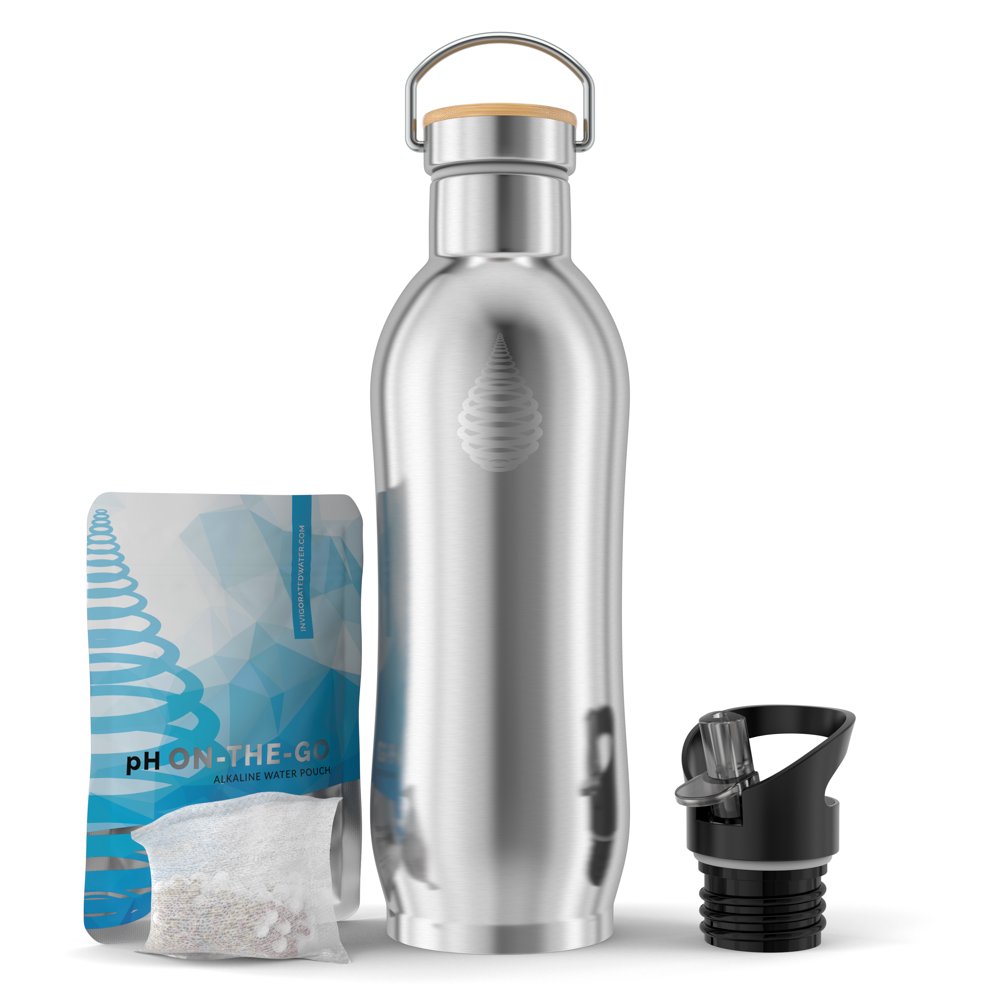 pH ACTIVE Insulated Water Bottle Filtered Alkaline Water Bottle