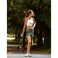 thumbnail image 3 of Shorts para Mujer CRZ YOGA Stretch 6 cm Bolsillos Gris Salvia M, 3 of 6