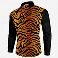 thumbnail image 5 of Camisa informal con estampado de cebra y leopardo para hombre, camisa con estampado 3D, para vacaciones en la calle, con solapa, manga larga, elástica, talla 5XL, 2024, 5 of 5