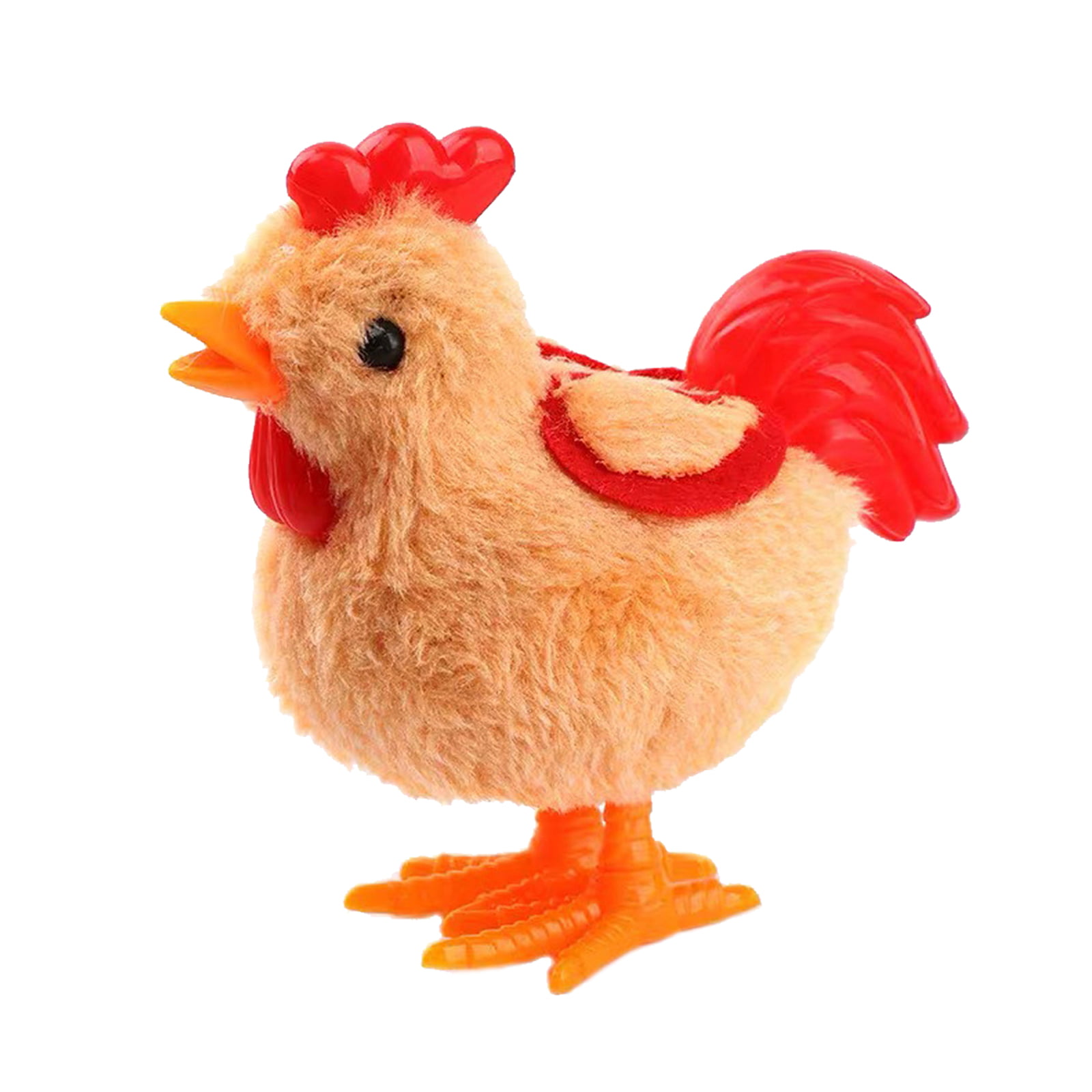 Simulation Walking Plush Rooster Gift Wind Up For Kids Clockwork Toy 