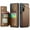 Brown, variant on For Samsung Galaxy S25 Plus Case with Card Holder, Wallet Case for Women Men with RFID Blocking, Durable Leather Kickstand Magnetic Clasp Shockproof Phone Case