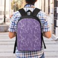 thumbnail image 5 of Xecao Lavender Flowers print Travel Backpack, Large Computer Backpack for Men Women, College School Rucksack Book Bag, 5 of 5