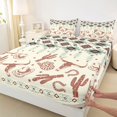 thumbnail image 4 of Erosebridal Tropical Cactus Aztec Queen Sheet Sets, Horseshoes Cow Skull Bed Set, Southwestern Cowboy Bedroom Decor, 4-Piece 1 Flat Sheet, 1 Fitted Sheet and 2 Pillowcases, 4 of 5