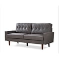thumbnail image 4 of Uspridefurniture Acire 69.3" Faux Leather Cushion Back Sofa, Gray, 4 of 5