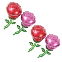 MEIBUTYUP Rose Foil Balloons Assorted Colors Aluminum Film Party Decorations for Valentine's Day Wedding and Events
