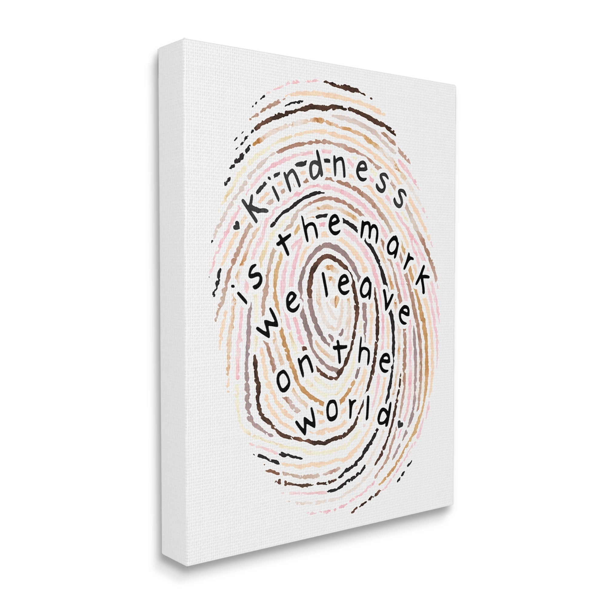 Stupell Industries Kindness is the Mark Diversity Phrase Fingerprint Pattern, 16 x 20,Design by Erica Billups