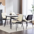 thumbnail image 4 of Beige Dining Chairs with Scientific Lean / Set of 2 for Family Meals, 4 of 7