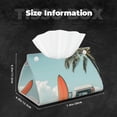 thumbnail image 4 of Kdxio Vintage Surf Van Beach Print Tissue Box Cover,Modern PU Leather Rectangular Tissue Box Holder for Bathroom Living Room Bedroom Office Desk Car Home, 4 of 6