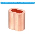 thumbnail image 4 of Unique Bargains 5/16"/ 8mm Wire Rope Loop Sleeve, 2 Pack Copper Double Ferrule Duplex Crimping Loop Sleeve, Golden, 4 of 5