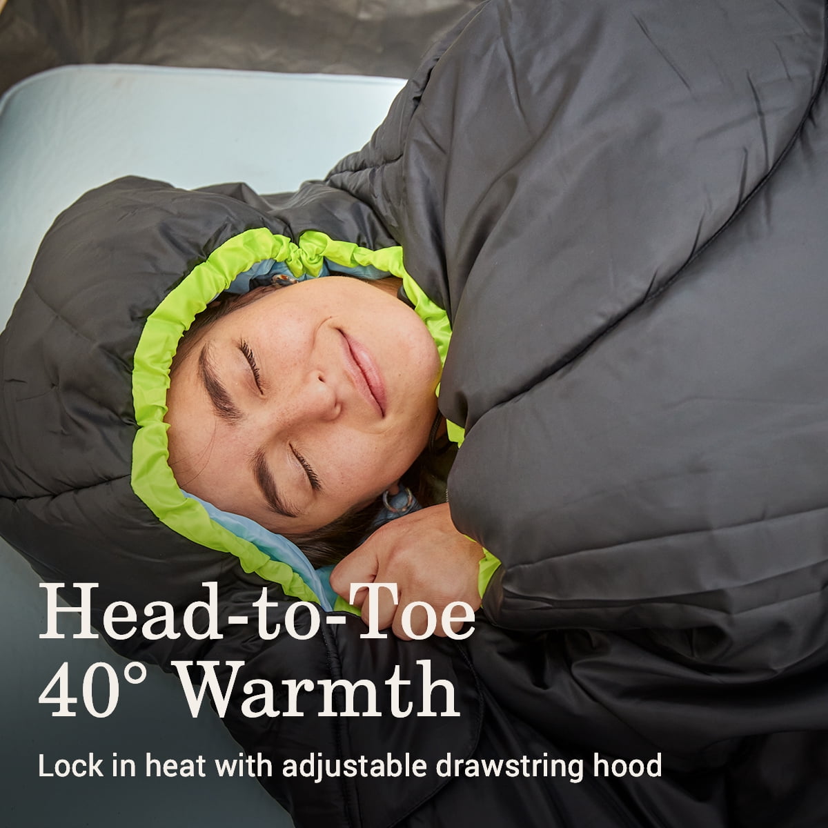 Coleman Montauk™ 40°F Big and Tall Mummy Sleeping Bag, Black, Adult