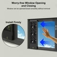 thumbnail image 6 of 21.6-23.6 Inch Vertical Window Exhaust Fan for Sliding Windows – Align Perfectly with Window Top and Bottom Frames Tool-Free With Variable Speed for Bedrooms, Smoky Spaces, Hot Areas (Black), 6 of 7